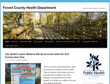 Tablet Screenshot of forestcountypublichealth.org